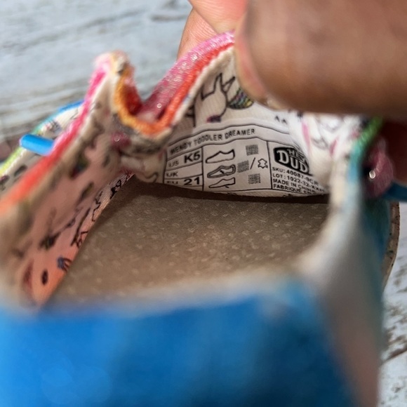 Heydude Girls Toddler Slip-On Shoes Unicorn Inside Multi Color Size K5. - Picture 6 of 11